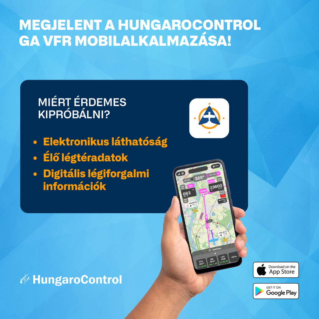  Megjelent a HungaroControl GA VFR mobilalkalmazása!